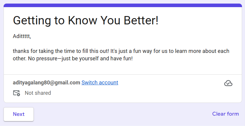 Form Test Level Up